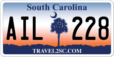 SC license plate AIL228