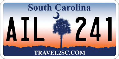 SC license plate AIL241