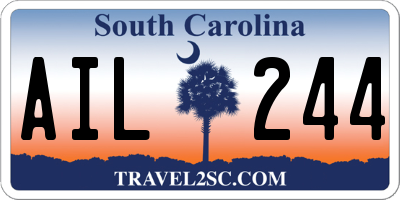 SC license plate AIL244