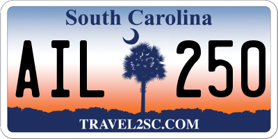 SC license plate AIL250