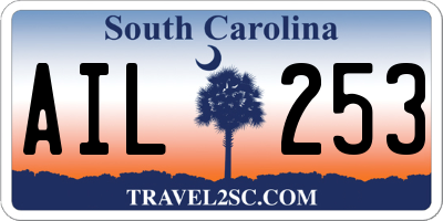 SC license plate AIL253