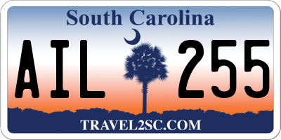 SC license plate AIL255