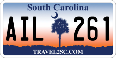 SC license plate AIL261