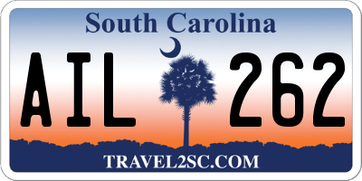 SC license plate AIL262