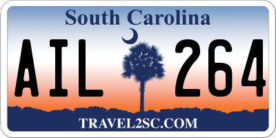 SC license plate AIL264