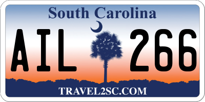 SC license plate AIL266