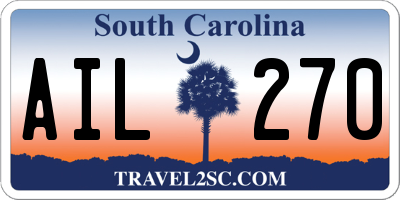 SC license plate AIL270