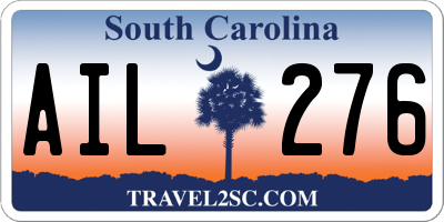 SC license plate AIL276