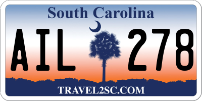 SC license plate AIL278
