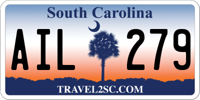 SC license plate AIL279