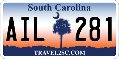 SC license plate AIL281