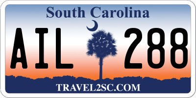 SC license plate AIL288