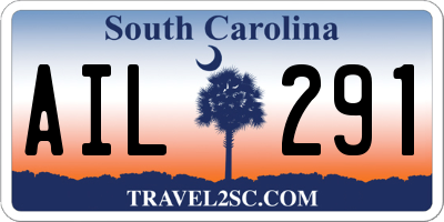 SC license plate AIL291