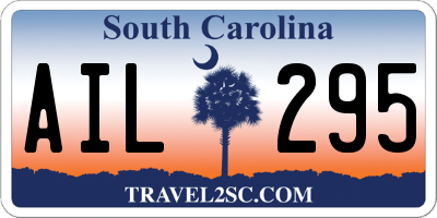 SC license plate AIL295