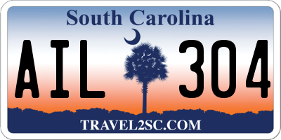 SC license plate AIL304