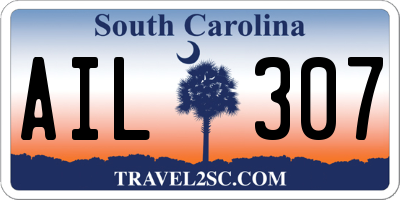 SC license plate AIL307