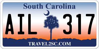 SC license plate AIL317