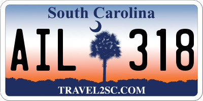 SC license plate AIL318