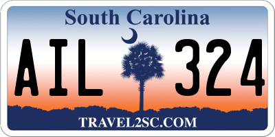 SC license plate AIL324