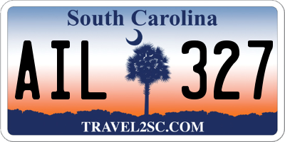 SC license plate AIL327