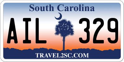 SC license plate AIL329