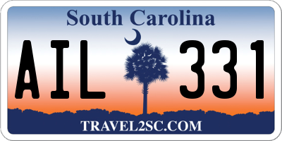 SC license plate AIL331