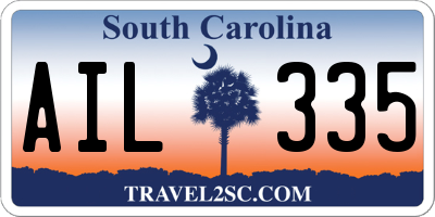 SC license plate AIL335