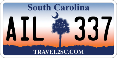 SC license plate AIL337
