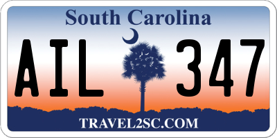 SC license plate AIL347