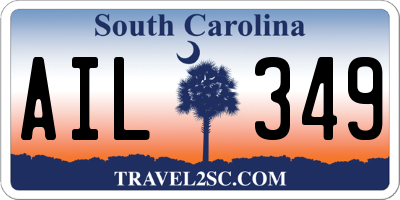 SC license plate AIL349