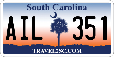SC license plate AIL351