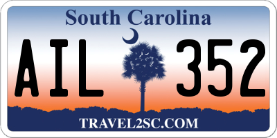 SC license plate AIL352