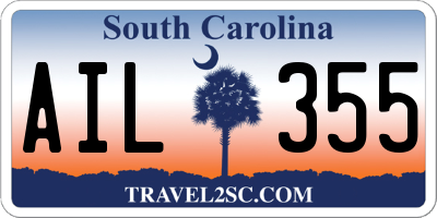 SC license plate AIL355