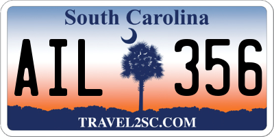 SC license plate AIL356