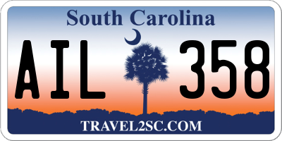SC license plate AIL358