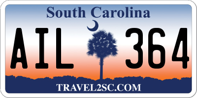 SC license plate AIL364