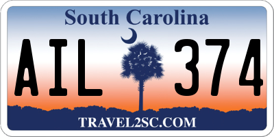 SC license plate AIL374