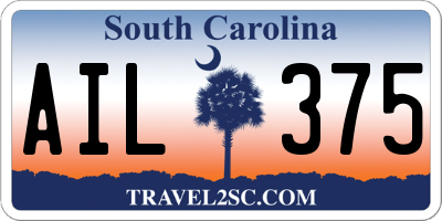 SC license plate AIL375