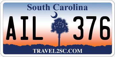 SC license plate AIL376