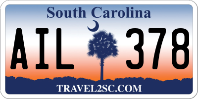 SC license plate AIL378