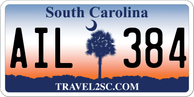 SC license plate AIL384