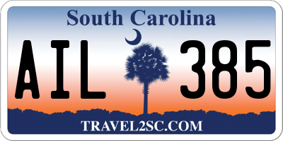 SC license plate AIL385
