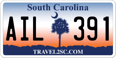 SC license plate AIL391