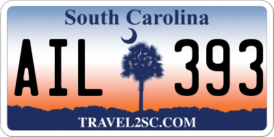 SC license plate AIL393