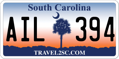 SC license plate AIL394
