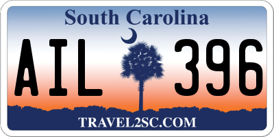 SC license plate AIL396