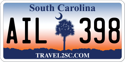 SC license plate AIL398