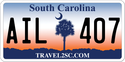 SC license plate AIL407