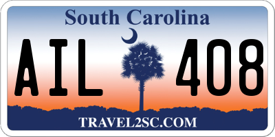 SC license plate AIL408