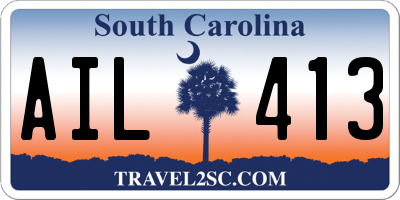 SC license plate AIL413